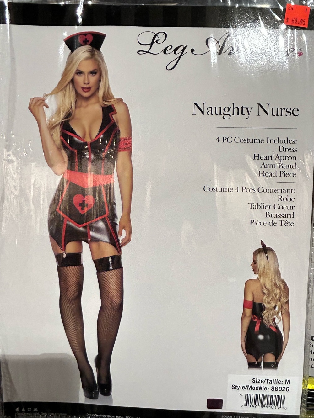 Leg Avenue Black and Red Naughty Nurse Costume